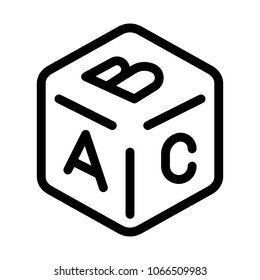 Alphabet Toy Cube