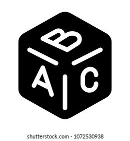 Alphabet Toy Cube