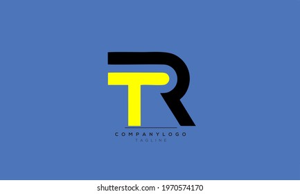  Alphabet TR , RT  initial Letter Monogram Icon Logo vector illustration
