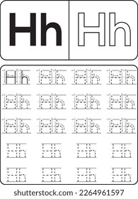 Alphabet Tracing Book for Kids. Alphabet tracing practice Letter A to Z. Uppercase lowercase trace practice activity page. Trace and color for kids.Kids worksheet with alphabet letters.Tracing page.