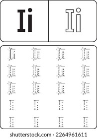 Alphabet Tracing Book for Kids. Alphabet tracing practice Letter A to Z. Uppercase lowercase trace practice activity page. Trace and color for kids.Kids worksheet with alphabet letters.Tracing page.