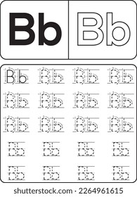Alphabet Tracing Book for Kids. Alphabet tracing practice Letter A to Z. Uppercase lowercase trace practice activity page. Trace and color for kids.Kids worksheet with alphabet letters.Tracing page.