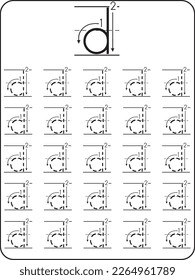 Alphabet Tracing Book for Kids. Alphabet tracing practice Letter A to Z. Uppercase lowercase trace practice activity page. Trace and color for kids.Kids worksheet with alphabet letters.Tracing page.