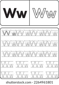 Alphabet Tracing Book for Kids. Alphabet tracing practice Letter A to Z. Uppercase lowercase trace practice activity page. Trace and color for kids.Kids worksheet with alphabet letters.Tracing page.