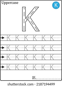 ALPHABET TRACING LETTERS STEP BY STEP A-Z Write the letter Alphabet Writing lesson for children