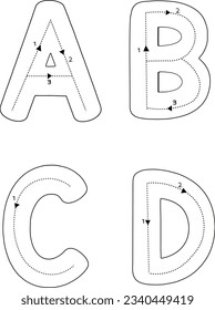 Alphabet tracing mat for kid activity