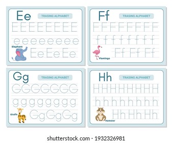 alphabet tracing practice letter e f stock vector royalty free 1932326981 shutterstock