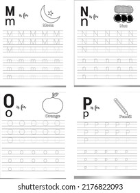 Alphabet tracing worksheet  Activity Book for Preschoolers