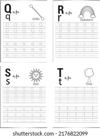 Alphabet tracing worksheet  Activity Book for Preschoolers