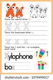 Alphabet Tracing Worksheet. Alphabet activity for pre schoolers and kindergarten A-Z.English activity for kids. A4 paper ready to print.