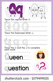 Alphabet Tracing Worksheet. Alphabet activity for pre schoolers and kindergarten A-Z.English activity for kids. A4 paper ready to print.