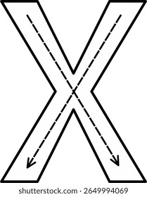 Alphabet Tracing Worksheet with Arrow Stroke Guide - Printable Handwriting Practice for Kids