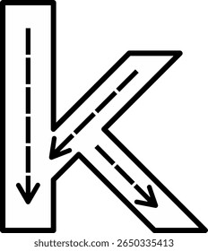 Alphabet Tracing Worksheet with Arrow Stroke Guide - Printable Handwriting Practice for Kids
