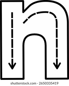 Alphabet Tracing Worksheet with Arrow Stroke Guide - Printable Handwriting Practice for Kids