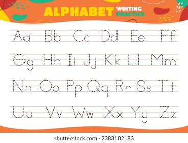 Alphabet Tracing Worksheet For Children svg