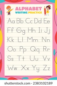 Alphabet Tracing Worksheet For Children