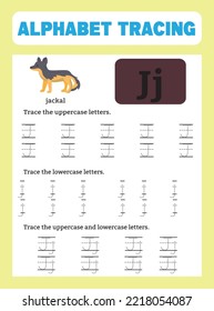 Alphabet tracing worksheet For Kids