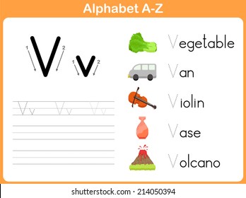 Alphabet Tracing Worksheet: Writing A-Z svg