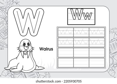 Alphabet Tracing Worksheet: Writing A to Z black and white