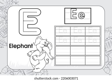Alphabet Tracing Worksheet: Writing A to Z black and white