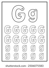 Alphabet Tracing Worksheets for Kids With Uppercase and Lowercase Letter Practice Pages Letter G