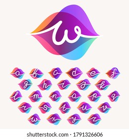 Alphabet with transparency sound waves logo design concept. Vector icon perfect to use in any audio electronic labels, music posters, dj identity, etc.