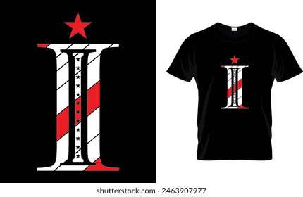 Alphabet T-Shirt Design I i 