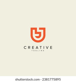 Alphabet TU UT letter modern monogram style logo vector template.