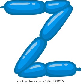 an alphabet with a twisting balloon theme