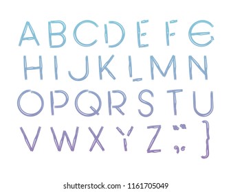 alphabet type font icons