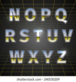 Alphabet typeface Gray. File contains graphic styles available in the Illustrator