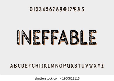 alphabet typeface vector design, alphabet font, gray and white style