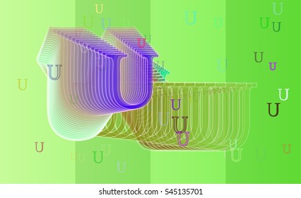 alphabet with U and arrangement, pretty representation