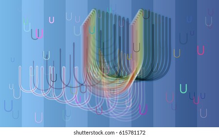 Alphabet U design pattern