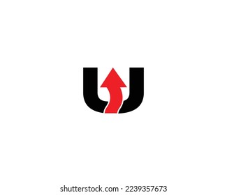 Alphabet U design vector template