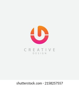 Alphabet U G letters monogram icon logo template 