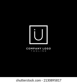 Alphabet U initial letter minimal icon logo