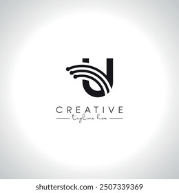 Letra U del alfabeto Diseño moderno del logotipo de la Tecnología. Símbolo de Vector de logotipo digital inicial.