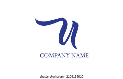Alphabet U logo artistic or symbolic design abstract monogram text vector template