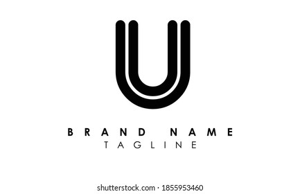 Alphabet U Logo letters Initials Monogram logo