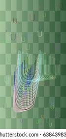 Alphabet U pattern art