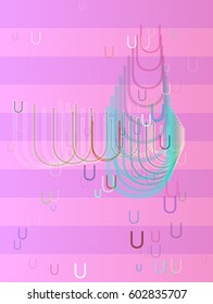 Alphabet U pattern background