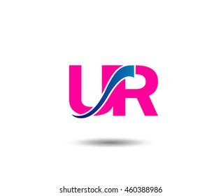 Alphabet U and R logo design. Vector illustration
