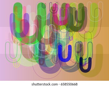 Alphabet U template texture