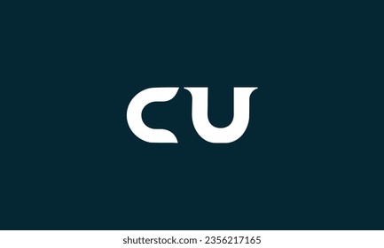 Alphabet UC oder CU Anfangsbuchstaben Markenlogo