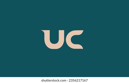 Alphabet UC or CU  initial letters brand monogram logo