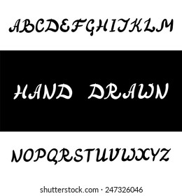 Alphabet uppercase letters / Hand drawn vector font