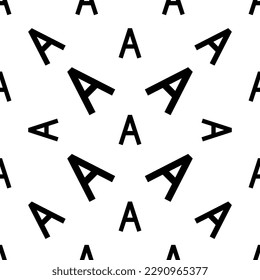 Alfabeto Un Patrón De Seamless Superior, Carácter A, Símbolo De Gráfico De Letra De Idioma, Capital, Mayúsculas, Ilustración De Arte Vector