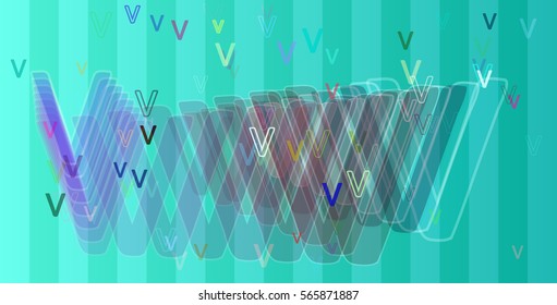 Alphabet V background design