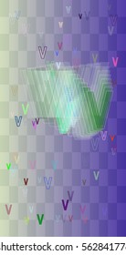 Alphabet V background idea